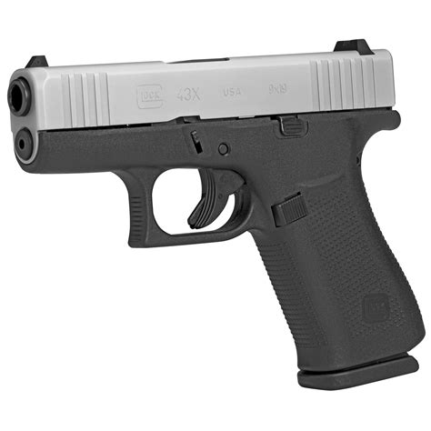 Glock 43X 9mm Silver Slide Two Tone · UX435SL201 · DK Firearms