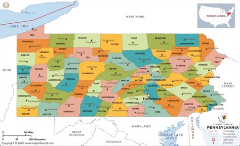 Pennsylvania County Map With Cities – Map Of California Coast Cities