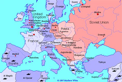 Maps: Map Of Europe 1945