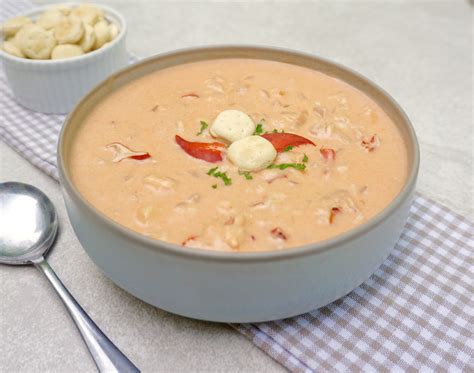 Lobster Bisque is a creamy soup made with lobster meat.