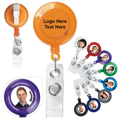 Custom Imprinted Retractable Badge Holders - Name Badge Holders