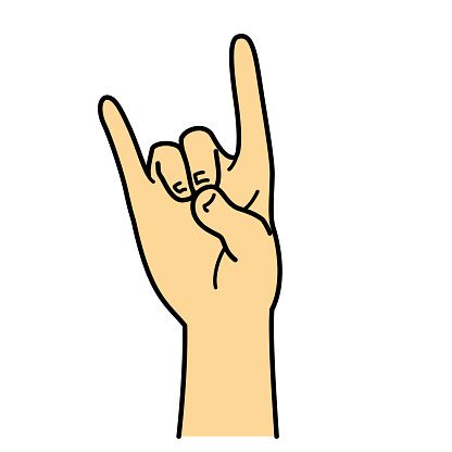 Hand Gesture Hand Sign Fox Jpeg Illustration Stock Illustration ...