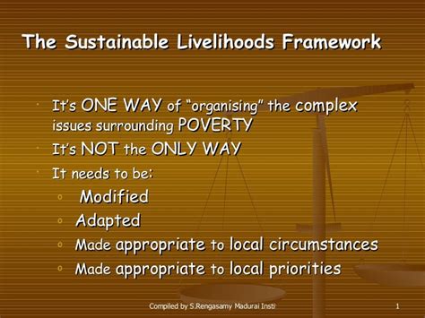 Sustainable Livelihood Framework SR