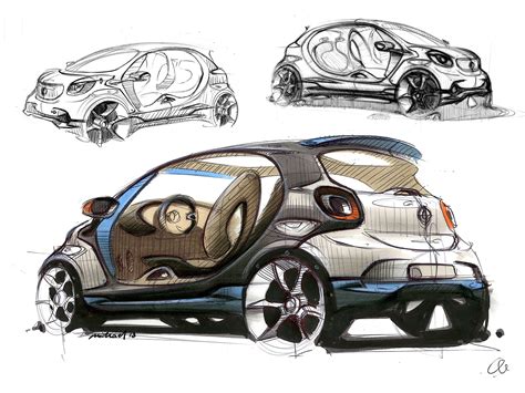 Smart Forjoy Concept Design Sketch Gallery - Car Body Design