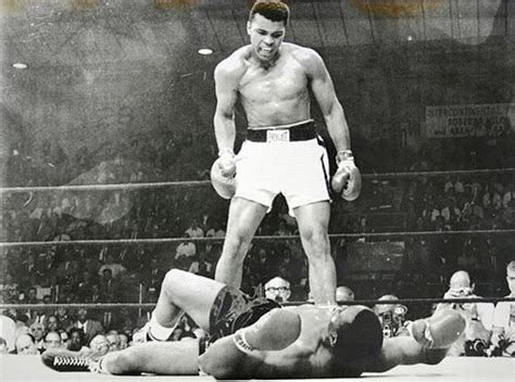 Antique and Classic Photographic Images: Cassius Clay (Muhammad Ali) beats Sonny Liston K.O. on ...