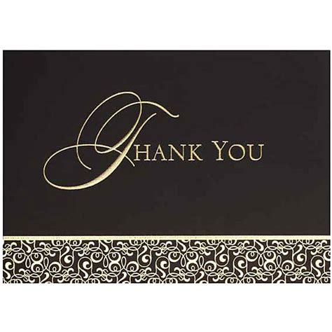 Premium Corporate Thank You Cards with Debossed Gold Foil Design | 4AllPromos