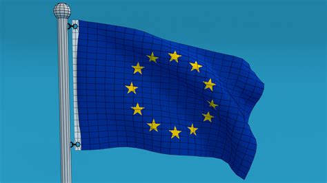 ArtStation - Low Poly Seamless Animated Europe Flag | Game Assets