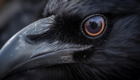 Premium Photo | A close up of a crow's eye