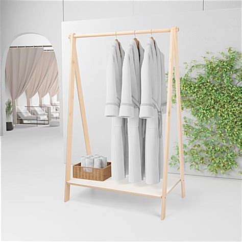 Wooden Clothing Rack | with Wooden Shelf