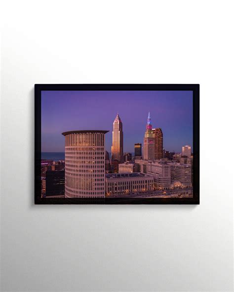 Downtown Cleveland Skyline with Memorial Bridget at Dusk — Big Picture Cleveland