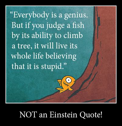 Quoting Einstein: Climbing Fish