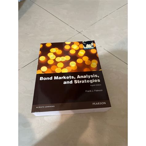 Bond Markets, Analysis, and Strategies (eighth Edition) | 蝦皮購物