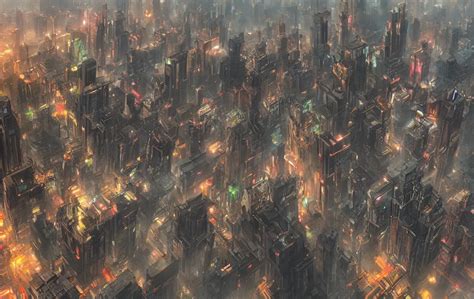 dystopian city by Kirokaze, bright colors, trending on | Stable Diffusion | OpenArt