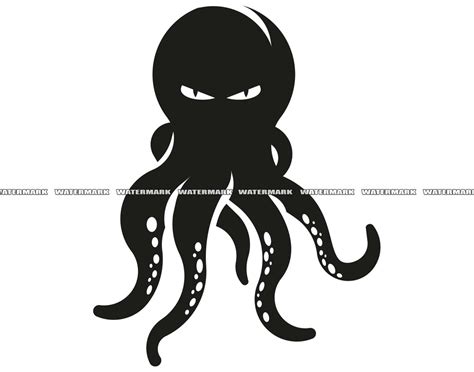 Octopus SVG 2 Octopus Cut File Octopus DXF Octopus PNG - Etsy