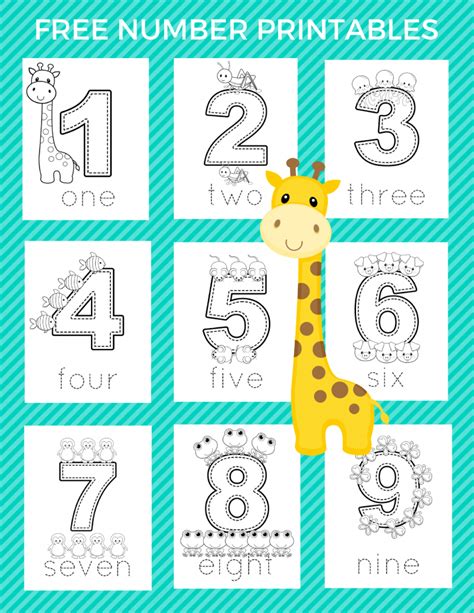 Printable Numbers For Preschoolers