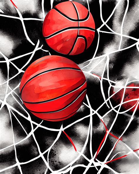 Basketball American Painting Graphic · Creative Fabrica