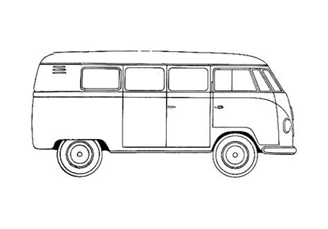 Download drawing Volkswagen Type 2 Microbus Bus 1954 in ai pdf png svg ...