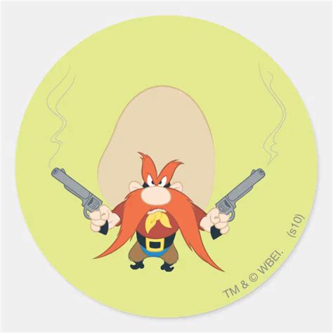 Yosemite Sam Back Off Classic Round Sticker | Zazzle