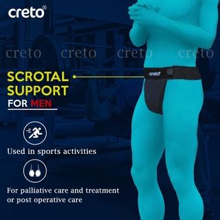 CRETO Scrotal Support, for varicocele and hydrocele lift to the scrotum,Men Support (Black ...