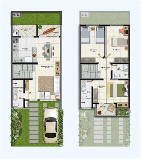 43 Denah rumah 2 lantai terbaik | Rumah Desain 2023