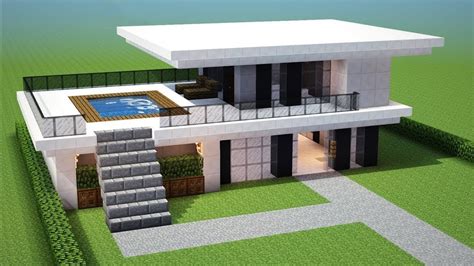 Minecraft Modern House Tutorial Step By Step Easy - Minecraft Land