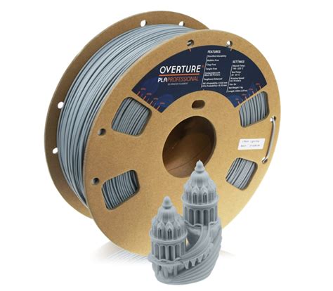 3D Printing Solutions > 3D Printer Store > Overture PLA+ Light Grey 1kg 1.75mm Filament