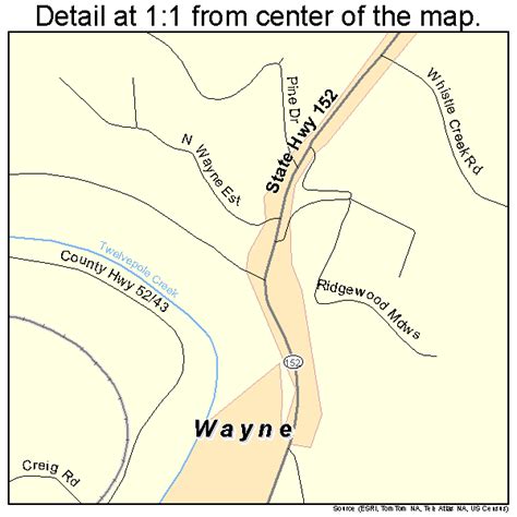 Wayne West Virginia Street Map 5484940