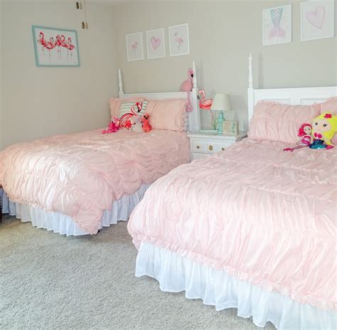 Mermaid + Flamingo Shared Girls' Bedroom - Poppy + Grace