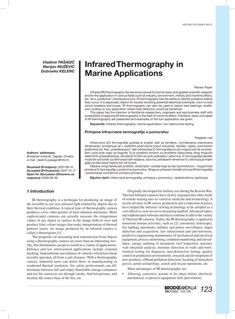 (PDF) Infrared Thermography in Marine Applications