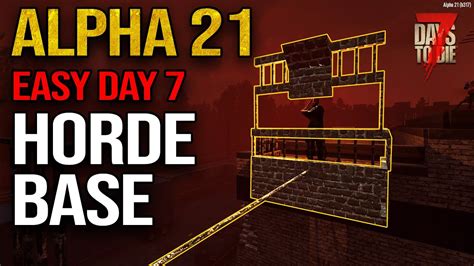 Alpha 21 - MELEE ONLY Horde Base Idea - 7 Days To Die - YouTube