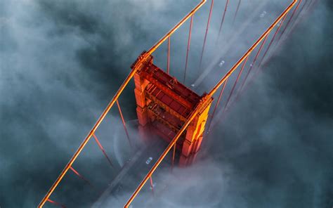 mist, Landscape, Nature, Bridge, Aerial View, Golden Gate Bridge ...