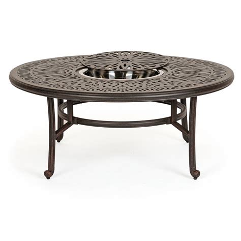 Florence Cast Aluminum Outdoor Coffee Table 52 inch Round CA-777AB-52 | CozyDays