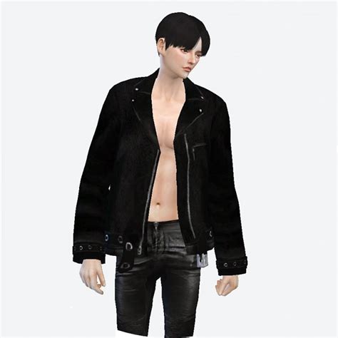 Sims 4 Leather Jacket Male - RockStar Jacket