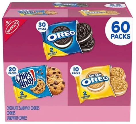 NABISCO SWEET TREATS Cookie Variety Pack, OREO and CHIPS AHOY! (60 pk. $24.40 - PicClick
