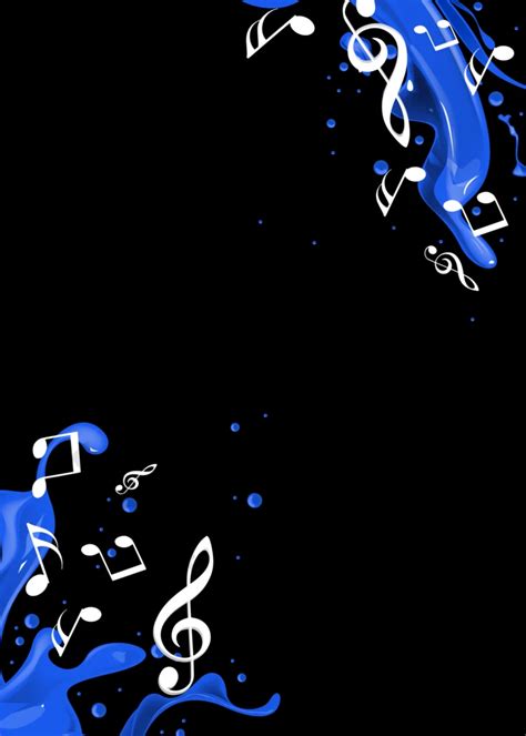 Blue Music Notes Musical Note Simple Geometric Background | PSD Free ...