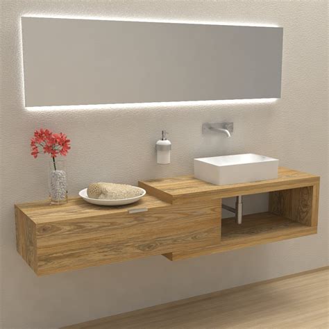 Meubles de salle de bain en bois massif - Arena 100 Complete Mobile