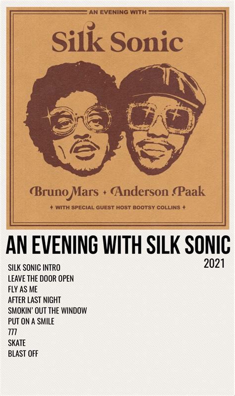 an evening with silk sonic | Music album art, Music poster ideas, Music album covers