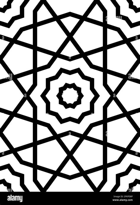 Geometric ornament based on traditional islamic art.Black color lines Stock Vector Image & Art ...