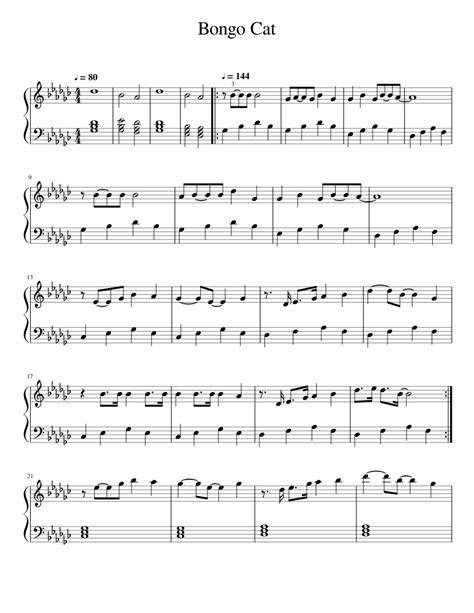 Bongo Cat Sheet music for Piano (Solo) Easy | Musescore.com