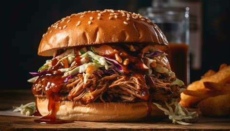 Isolated Pulled Pork Sandwich Stock Photos, Images and Backgrounds for ...