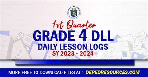 DepEd resources Grade 4 Quarter 1 DLL Archives - DepEd Resources