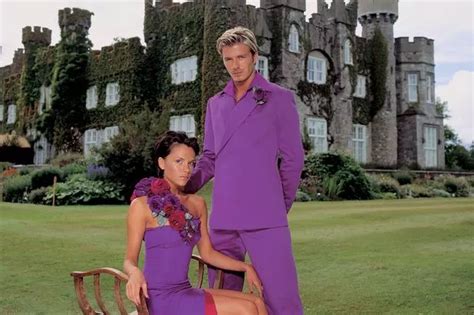 Victoria and David Beckham say 'what were we thinking' about iconic purple wedding outfits - OK ...