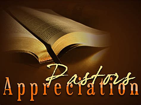 Pastor Appreciation Month is in October