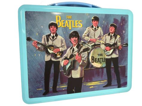 Beatles Metal Lunch Box w/ Thermos New Lunchbox Replica 1965 + Stereo ...