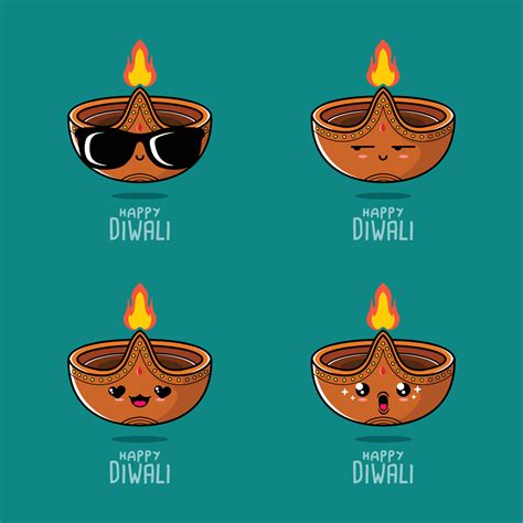 vector illustration of cute diwali emoji 10521817 Vector Art at Vecteezy