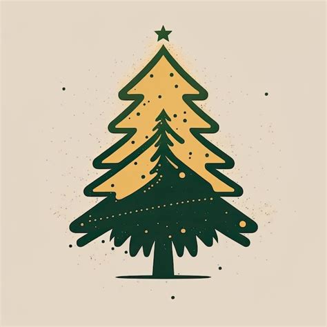 Dibujo vectorial simple de un árbol de navidad decorado icono ...