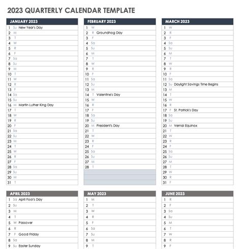 Excel Year Planner Template