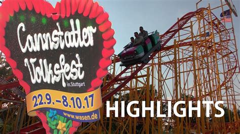 172. Cannstatter Volksfest 2017 Wasen Stuttgart HIGHLIGHTS 4K Best of...amusement rides + beer ...