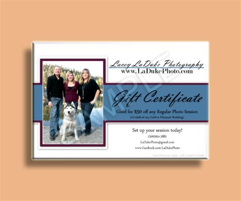 Photography Gift Certificate - 10+ Examples, Format, Pdf