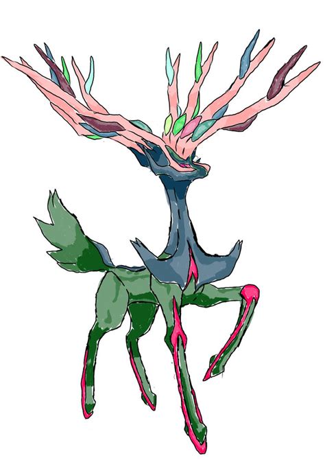 Xerneas version 4 (shiny form 1) by Tashiyoukai on DeviantArt